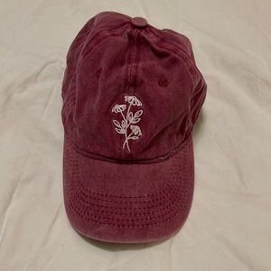 Red flower hat